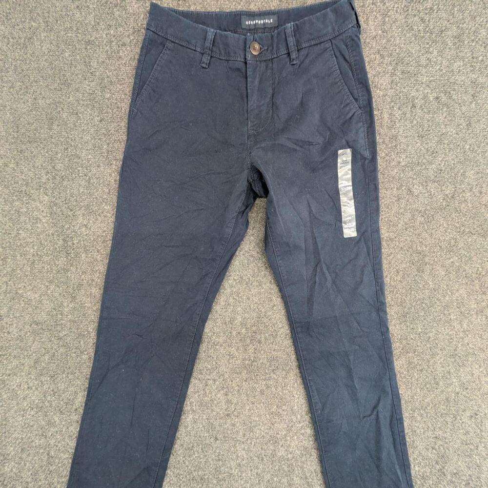 Aéropostale Chino Pants Womens 27/28 Dark Blue Slim Fit Cotton Workwear Bottoms